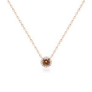 Koa Diamond® Round Necklace 0.3ct - 14K Rose Gold Hawaiian Jewelry