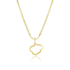 Mini Island of Kauai Gold Pendant - 14K Yellow Gold Hawaiian Jewelry