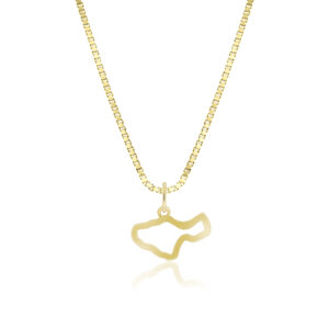 Mini Island of Maui Gold Pendant - 14K Yellow Gold Hawaiian Jewelry