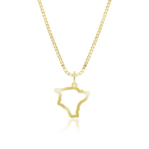 Mini Island of Hawaii Gold Pendant - 14K Yellow Gold Hawaiian Jewelry