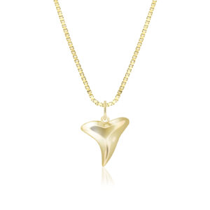 Mini Shark Tooth replica Pendant - 14K Yellow Gold Hawaiian Jewelry