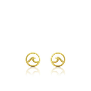 Mini Wave Gold Earrings