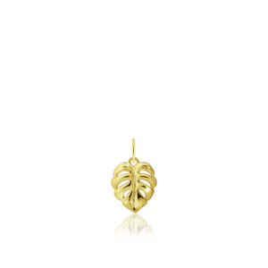 Gold Monstera Leaf Charm