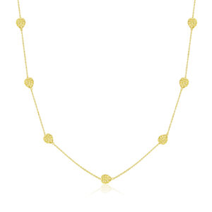 Adjustable Monstera Link Necklace - 14K Yellow Gold Hawaiian Jewelry