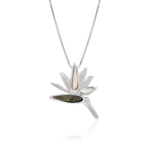 Bird of Paradise Pendant with Mother of Pearl - Bird of Paradise Jewelry Hawaiian Jewelry