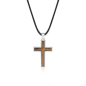Koa Wood Cross Pendant - Best Sellers Hawaiian Jewelry