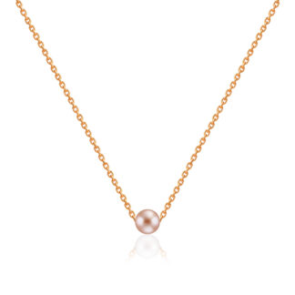 4.5mm Pink Freshwater Pearl Pendant with 13" Adjustable Cable Chain