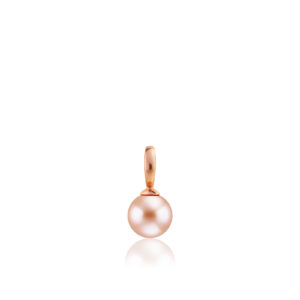 8mm Pink Freshwater Pearl Pendant - 14K Rose Gold Hawaiian Jewelry