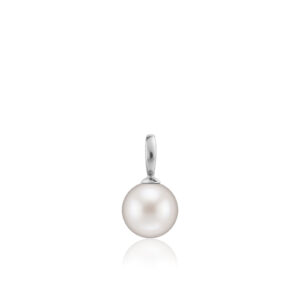 10mm White Freshwater Pearl Pendant - 14K White Gold Hawaiian Jewelry