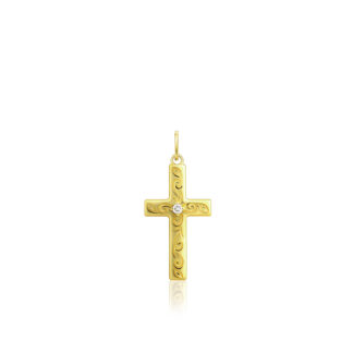 Diamond Hawaiian Cross Pendant