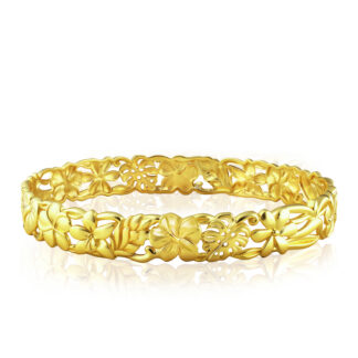 10mm Island Flower Scalloped Bangle