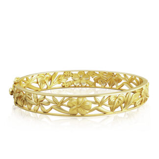 10mm Island Flower Hinge Bangle