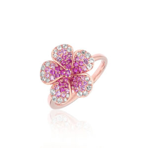 Ombre Plumeria Ring 14K Gold