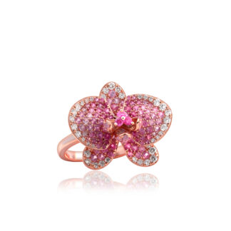 Ombre Orchid Ring in Rose Gold