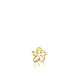 Floating Plumeria Pendant 10mm - 14K Yellow Gold Hawaiian Jewelry