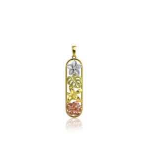 Island Blooms Vertical Pendant 14K Gold