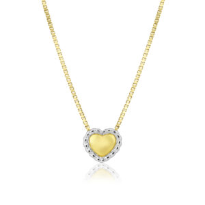 Maile Heart Pendant - 14K Rose Gold Hawaiian Jewelry