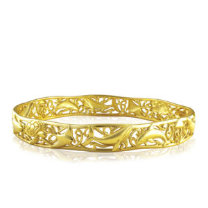 10mm Gold Sealife Bangle