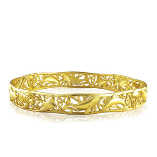 10mm Gold Sealife Bangle