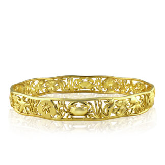 10mm Gold Reef Life Bangle