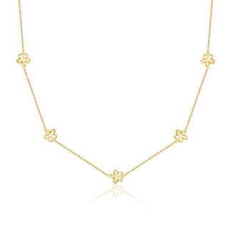 Floating Plumeria Necklace with Adjustable Chain