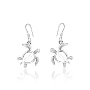 Petro Turtle Silver Hook Earrings