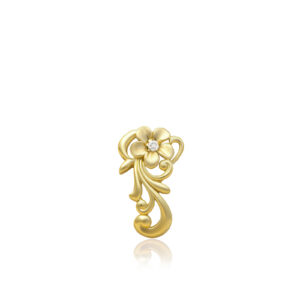 Queen Emma Plumeria Link Clip Diamond Pendant