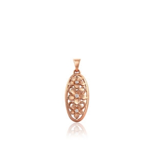 Ekolu Plumeria Classic Pendant 14K Gold