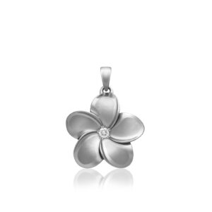 Queen Plumeria Diamond Pendant 18mm