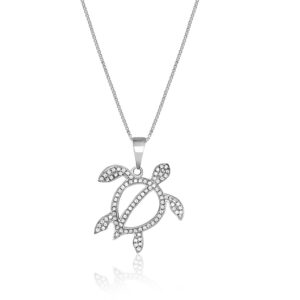 Petro Turtle Sterling Silver Pendant
