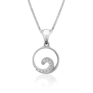 Diamond Wave Pendant 17mm