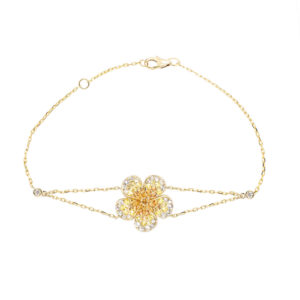 Ombre Plumeria Bracelet 14K Gold