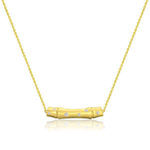 Bamboo Diamond Necklace