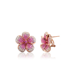 Ombre Plumeria Earrings 21mm