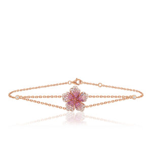 Ombre Hibiscus Bracelet 14K Gold