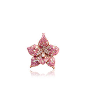 Ombre Orchid Pendant in Rose Gold