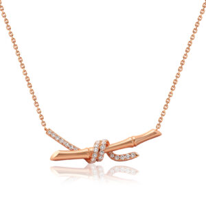 Bamboo Knot Diamond Necklace