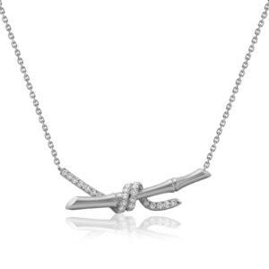 Bamboo Knot Diamond Necklace