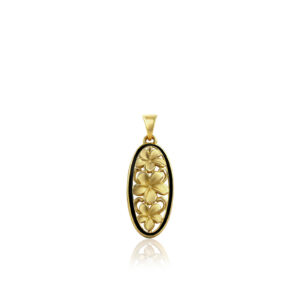 Ekolu Plumeria Classic Enamel Pendant