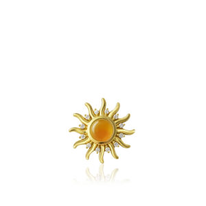 Citrine Sun Pendant with Diamonds