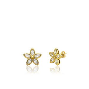 Kaimana Plumeria Earrings, 0.25ct