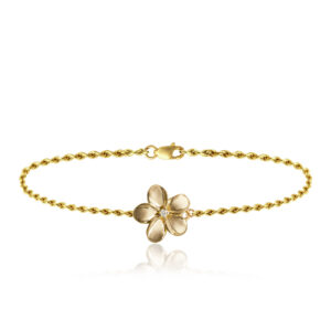 Queen Plumeria Diamond Bracelet 12mm