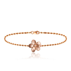 Queen Plumeria Diamond Bracelet 12mm