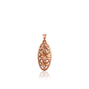 Ekolu Plumeria Classic Pendant 14K Gold