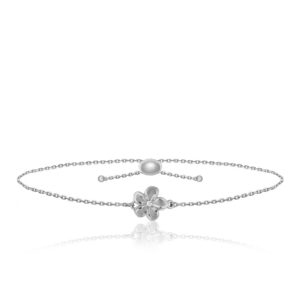 Queen Plumeria Diamond Bracelet 8mm