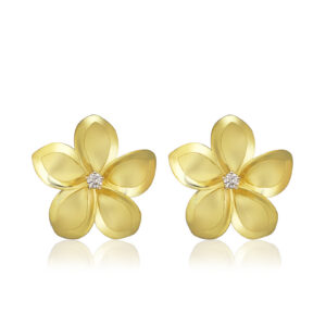 Queen Plumeria Latchback Earrings 24mm