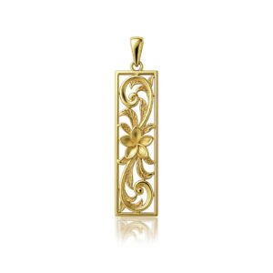 Plumeria Vine Pendant 14K Gold