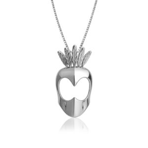 Hawaiian Helmet Pendant in Sterling Silver