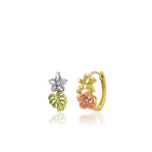 Island Flowers Huggie Earrings