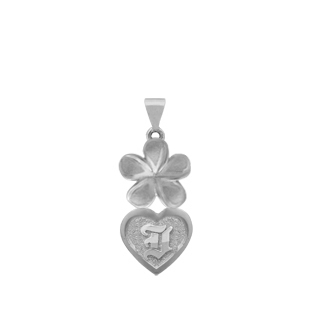 Hawaiian Initial Pendant #CJ-P0948-W14K